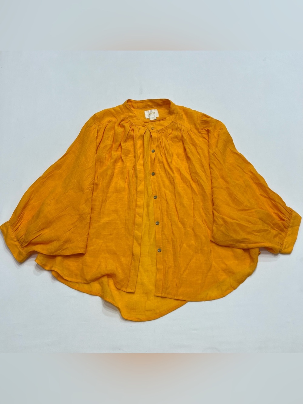 Anthropologie Maeve Bryan Batwing Gauze Blouse Sz Med Oversized Lightweight